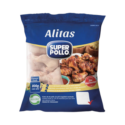 Alitas de pollo congeladas Super Pollo Agrosuper 800 g