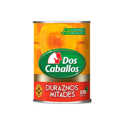 Duraznos mitades Dos Caballos 820 g