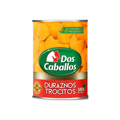 Duraznos trocitos Dos Caballos 590 g