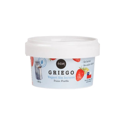 Yogurt griego trozos frutilla sin lactosa Artisan 150 g