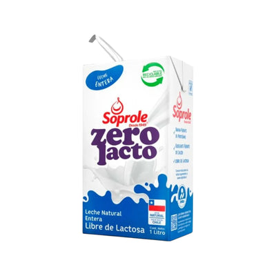 Leche natural entera sin lactosa Zero Lacto Soprole 1 L